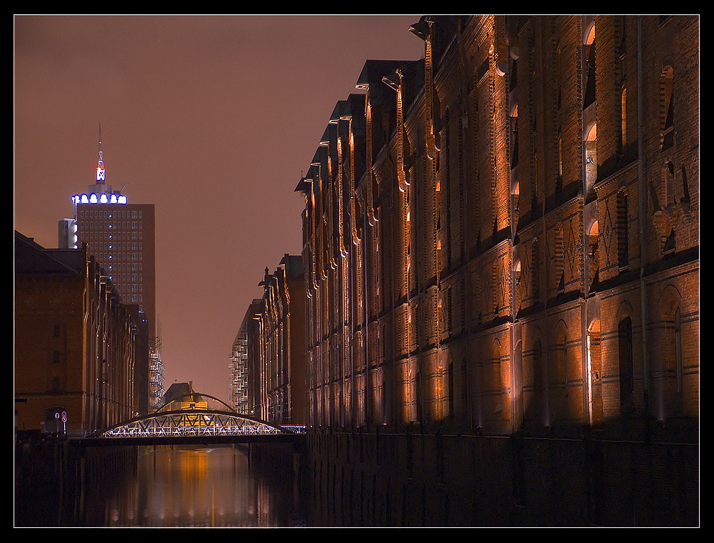 Illumination der Speicherstadt in Hamburg