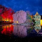 Illumination im Park von Burg Hülshoff