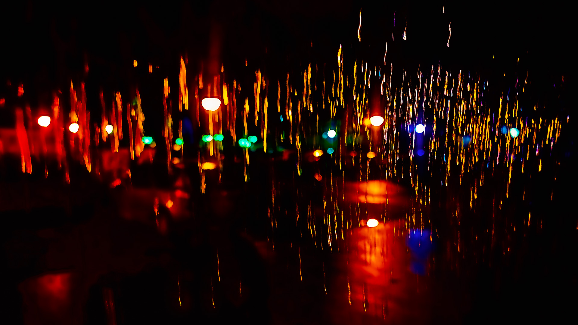 Illumination on a rainy night