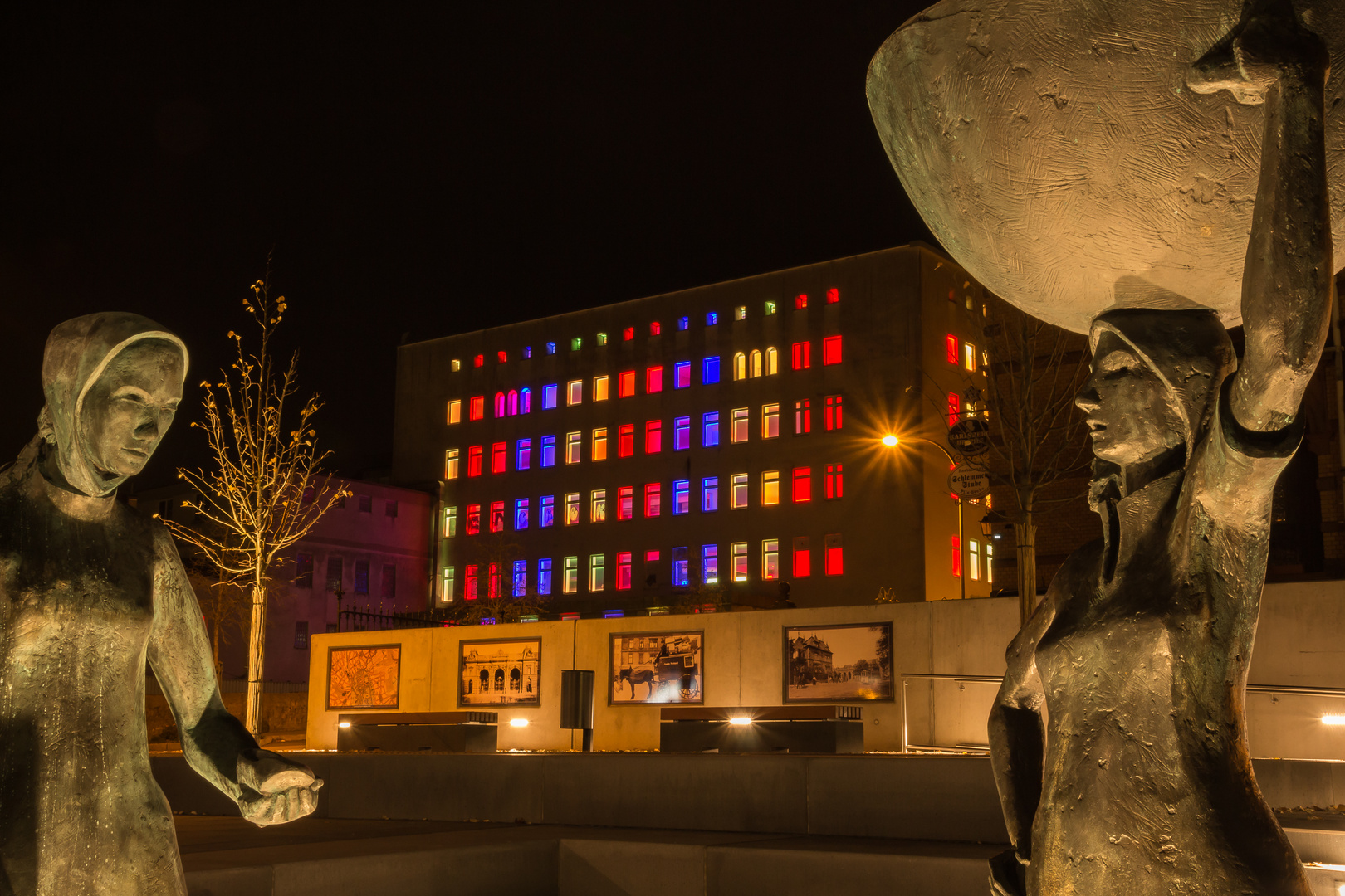 Illuminierte Post in Pirmasens