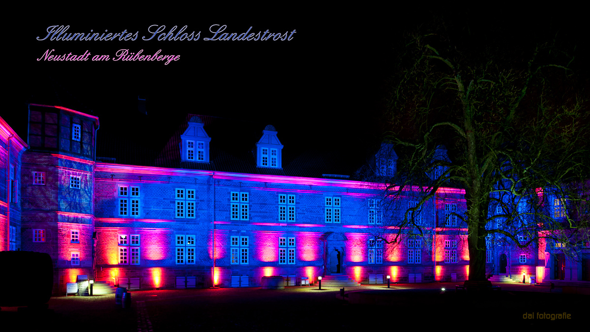 Illuminiertes Schloss Landestrost, Neustadt am Rübenberge