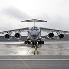 Illyushin IL-76TD der Volga Dnepr von links in Wien