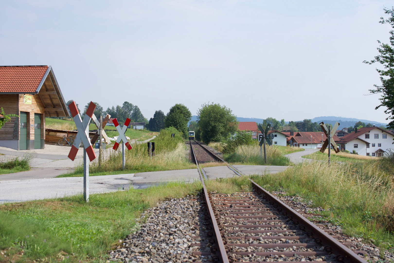 Ilztalbahn unterwegs in Waldkirchen (VT 650 702, 05.08.2018)