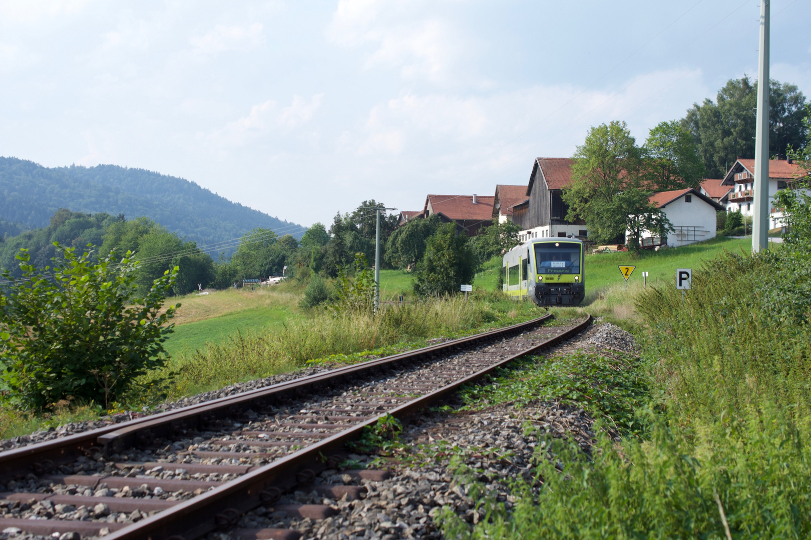 Ilztalbahn unterwegs in Waldkirchen (VT 650 702, 05.08.2018)