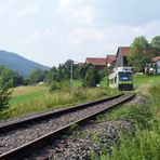 Ilztalbahn unterwegs in Waldkirchen (VT 650 702, 05.08.2018)