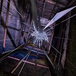 Im 30 Meter hohen Treppenhaus des Kohletturms im Weltkulturerbe Völklinger Hütte... 