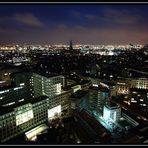 Im 90 m Höhe über Hamburg Blick auf den Michel