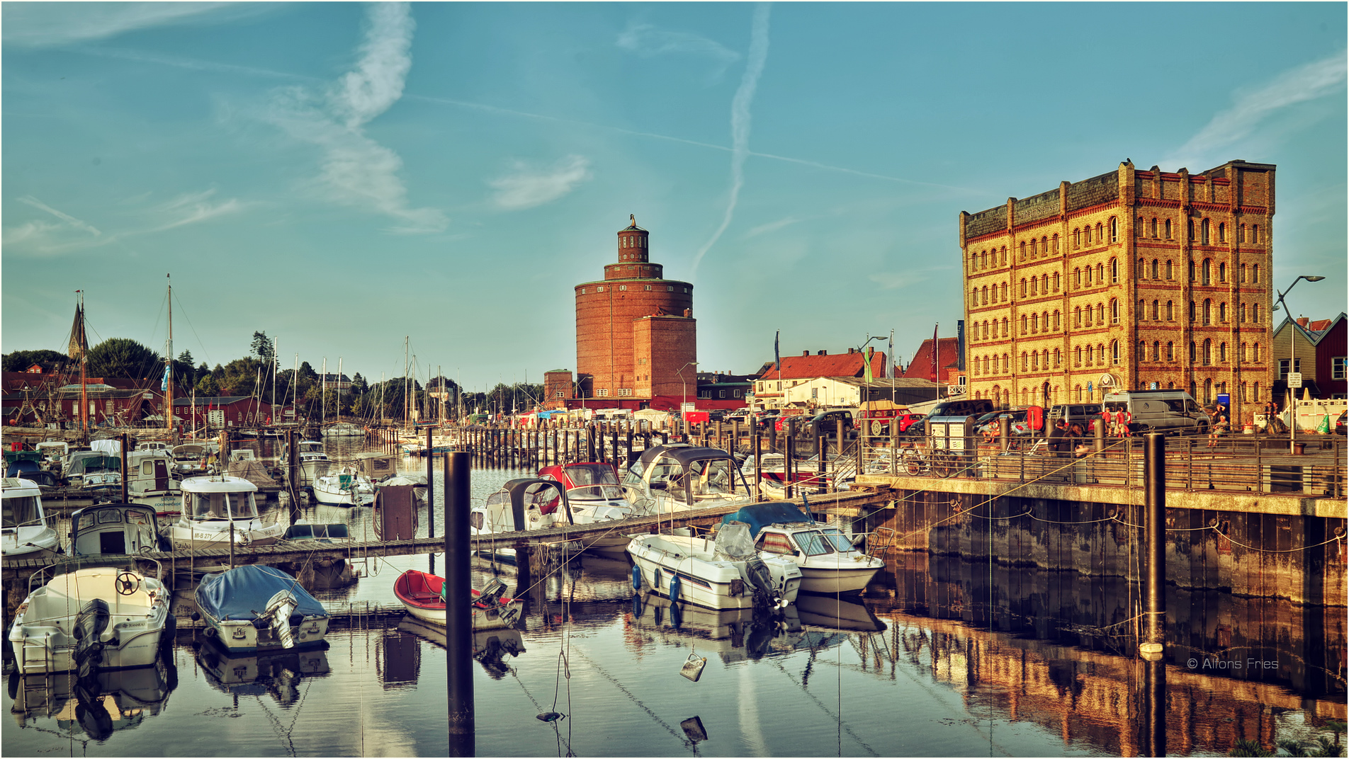 Im Abendlicht, der kleine Hafen von Eckernförde