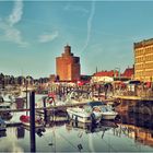 Im Abendlicht, der kleine Hafen von Eckernförde