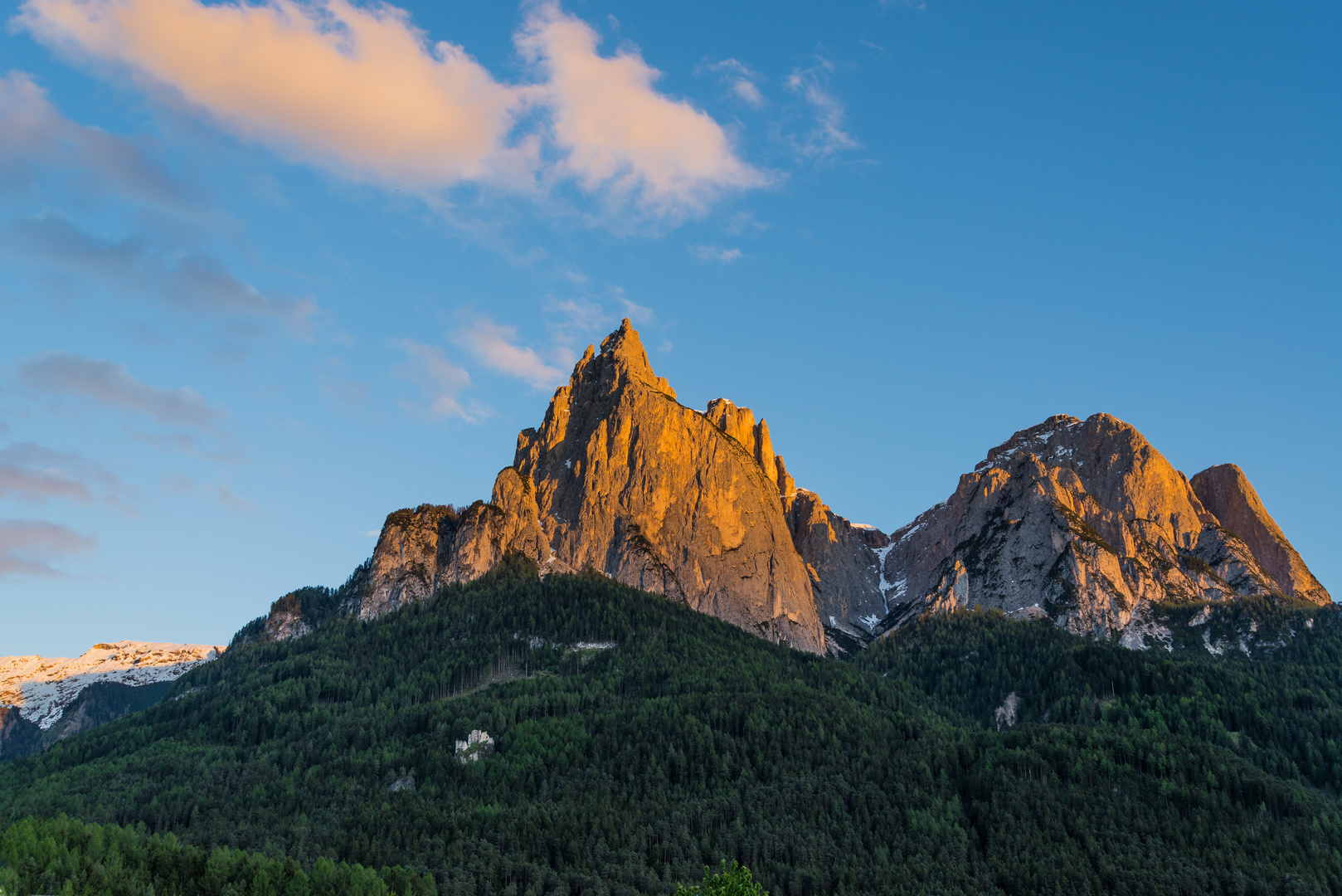 Im Abendlicht - Schlern - Santnerspitze (Seis am Schlern)