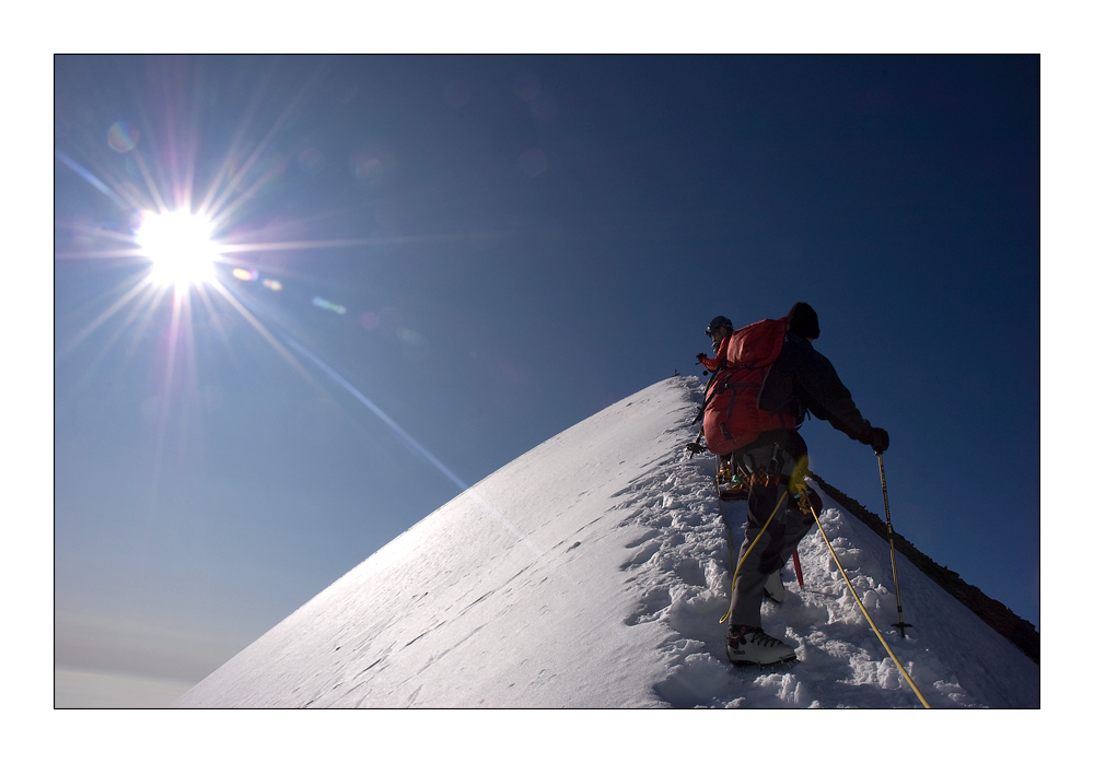 Im Abstieg vom Allalinhorn 4027m