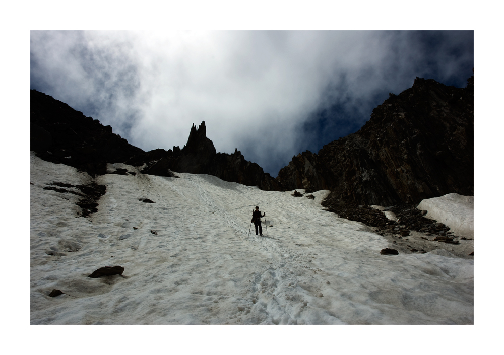 Im Abstieg vom Gross Muttenhorn 3099m