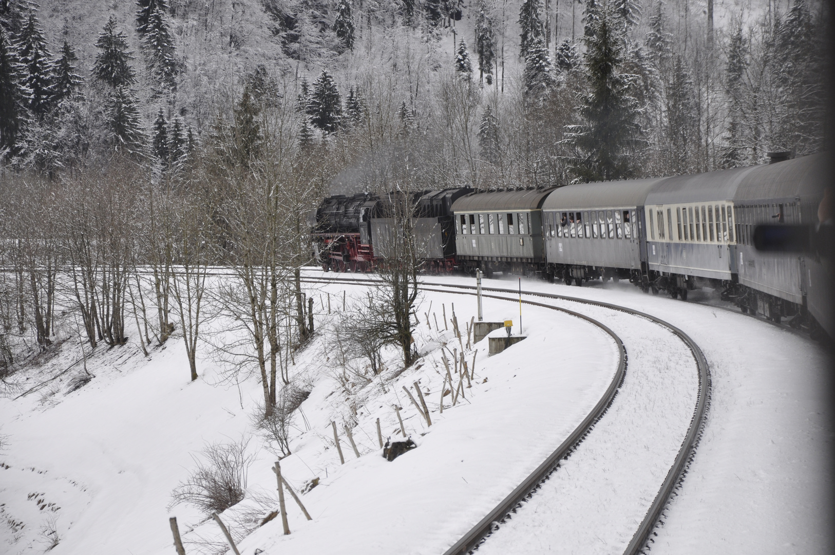 Im Allgäu kurz vor Oberstaufen - hier war noch Winter