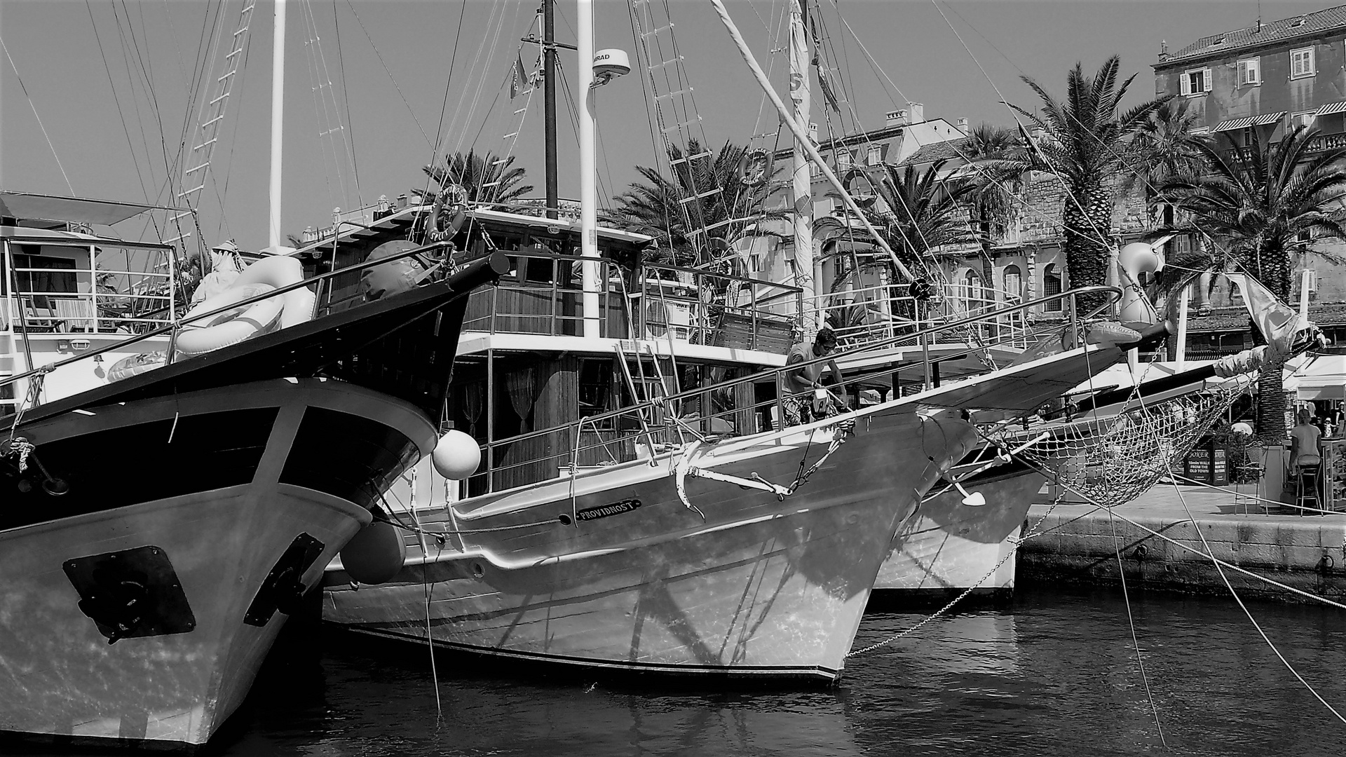 Im alten Hafen von Split