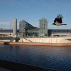 Im Anflug auf den Berliner Hauptbahnhof