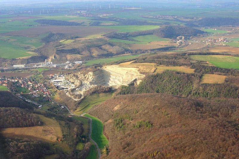 Im Anflug auf die Betonwerke Steudnitz