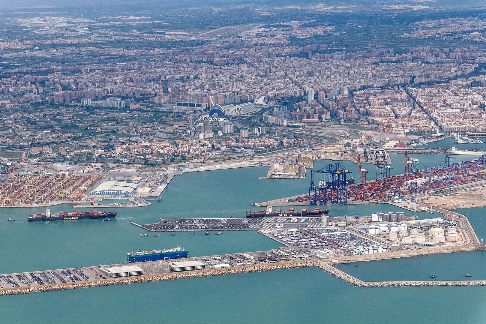 Im Anflug auf Valencia