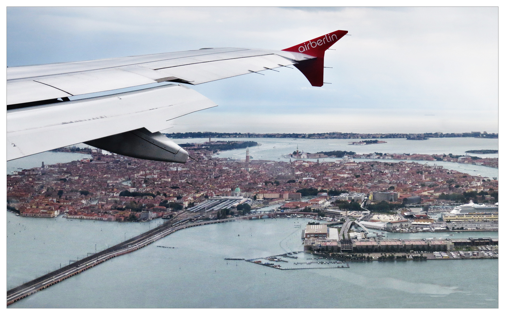 Im Anflug auf Venedig