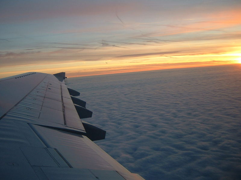 Im Anflug über Frankfurt