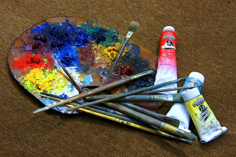 Im Atelier eines Kunstmalers