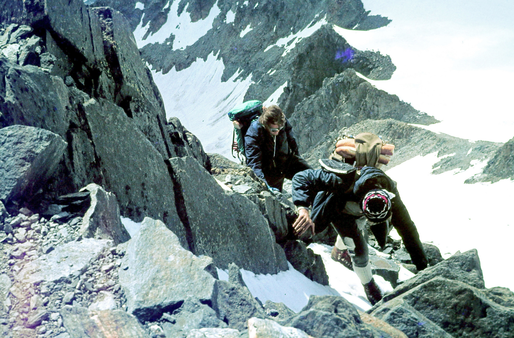 Im Aufstieg zur Gouterhütte am Mont Blanc (4810 m)