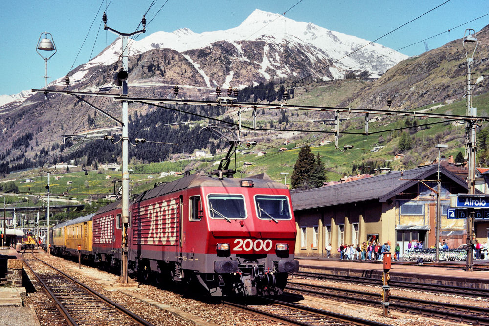 Im Bahnhof von Airolo/Schweiz