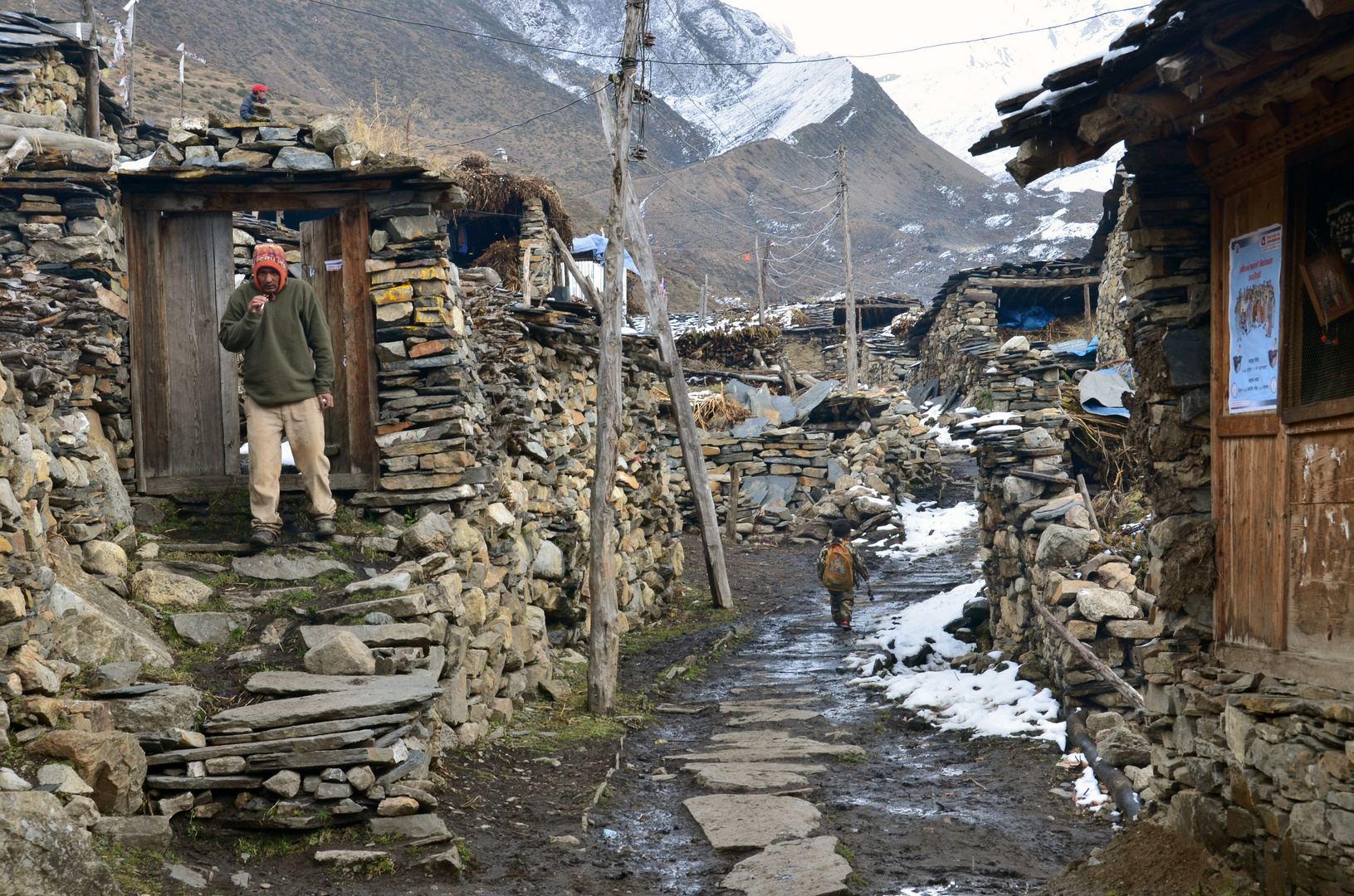 Im Bergdorf Samdo in der Manaslu-Region