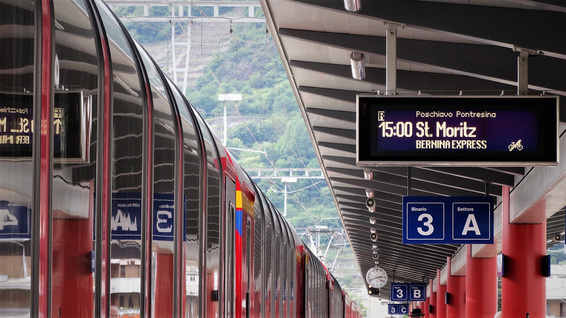 Im Bernina-Express von Tirano nach St. Moritz