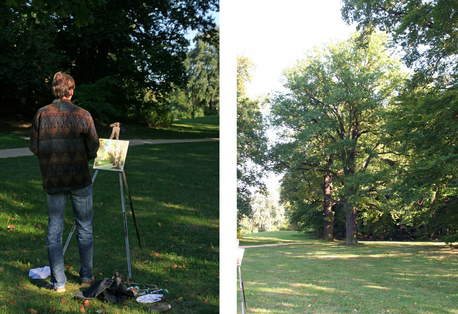 Im Branitzer Park: Der Maler und sein Modell