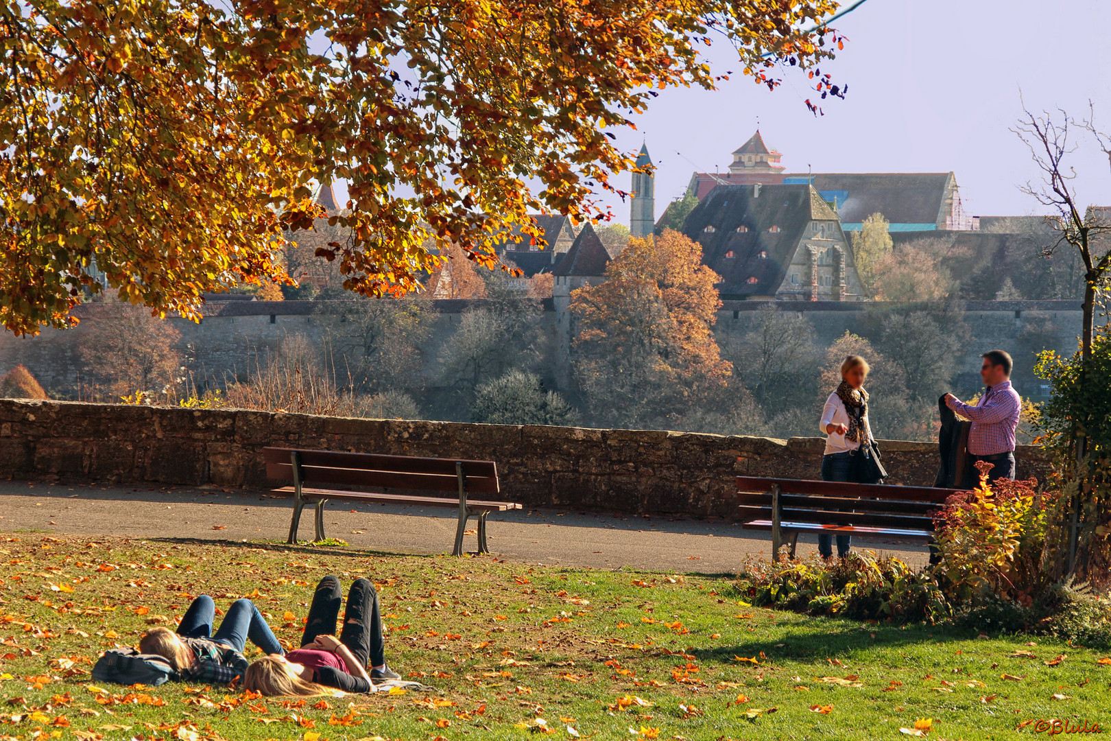 Im Burggarten von Rothenburg o.d.T.