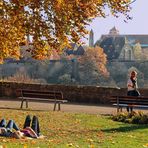 Im Burggarten von Rothenburg o.d.T.