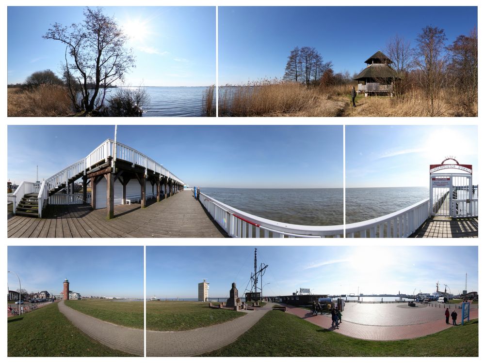 im Cuxland - eine Panorama-Collage