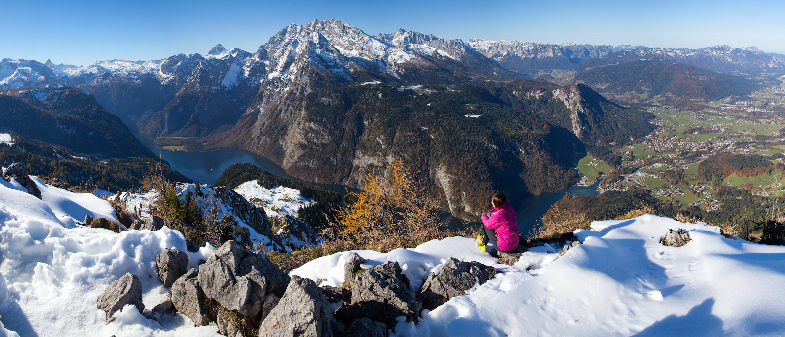 im ersten Schnee über dem Königsee