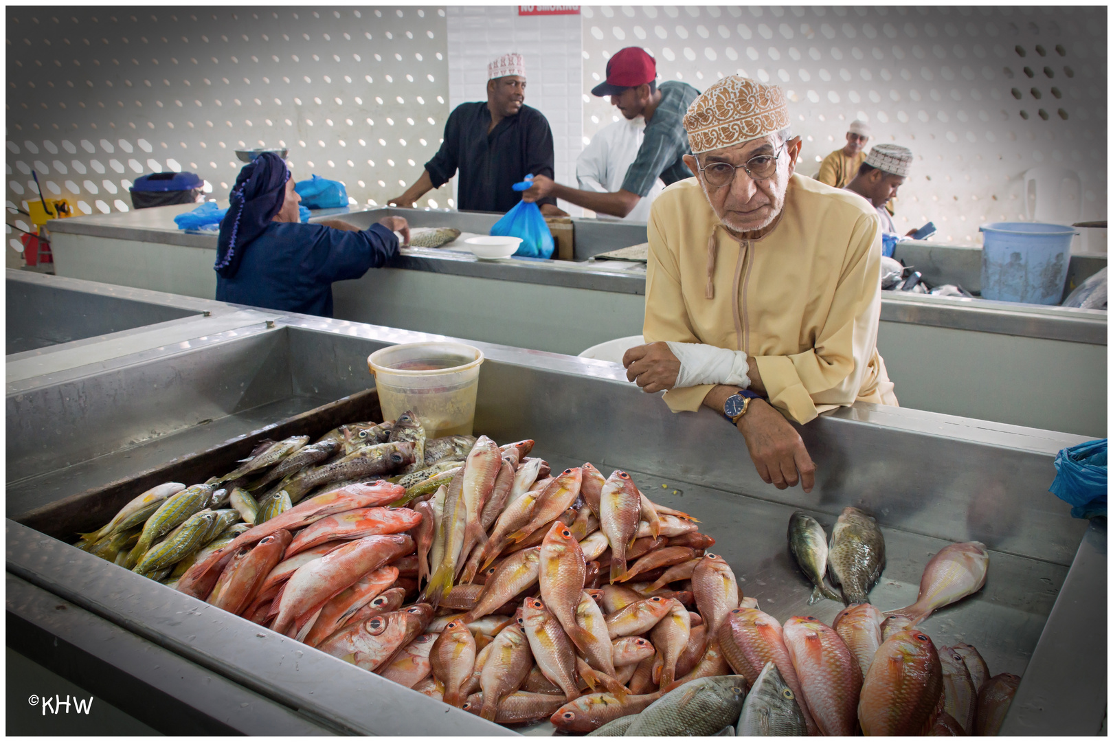 Im Fischmarkt von Matrah/Mutrah (Oman)