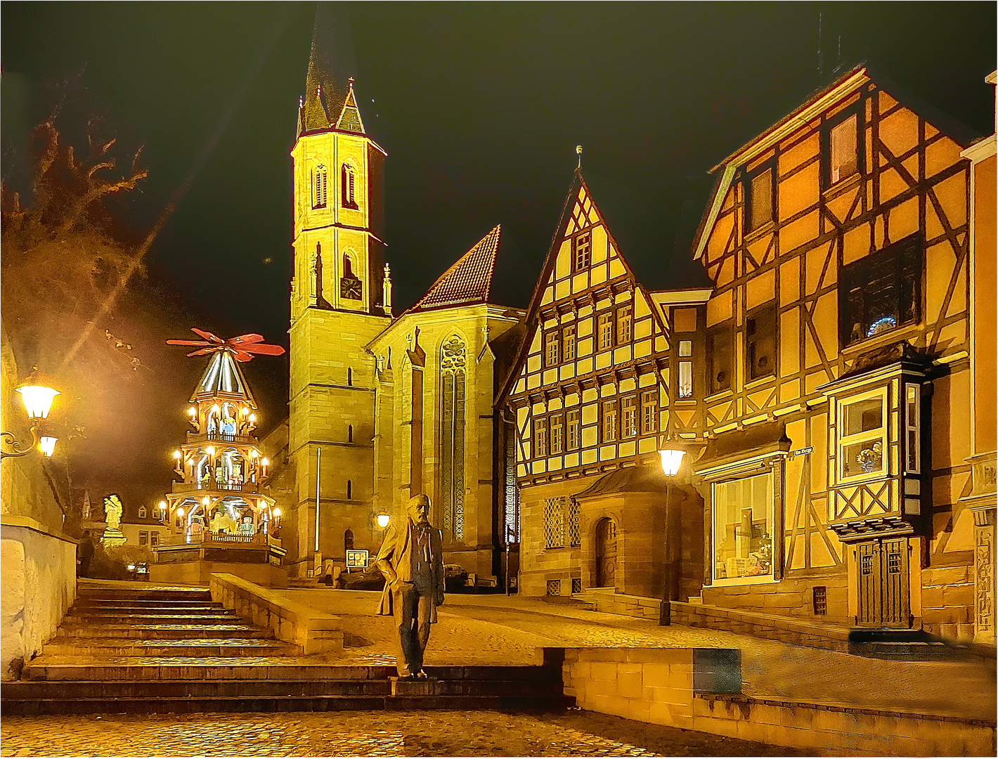 im fokus - abend in meiner stadt