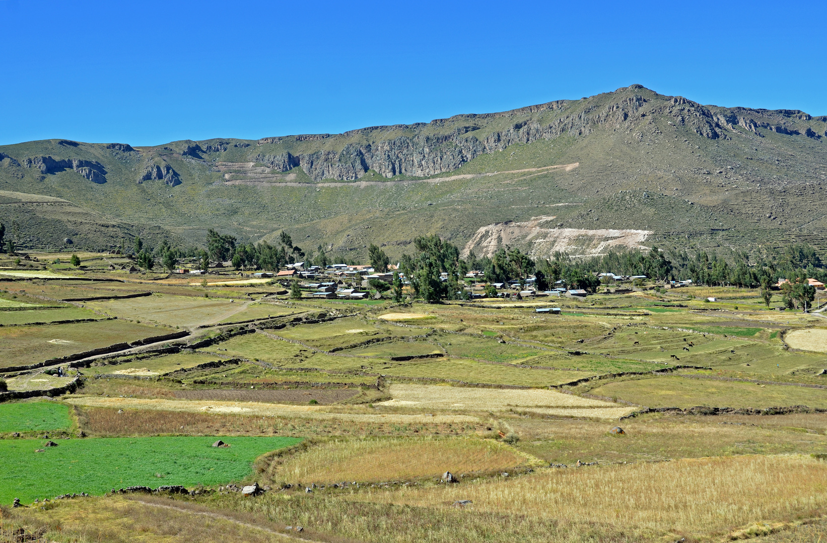 Im Gebiet des Colca-Canyons mit dem Dorf Corporaque