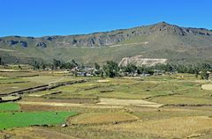 Im Gebiet des Colca-Canyons mit dem Dorf Corporaque