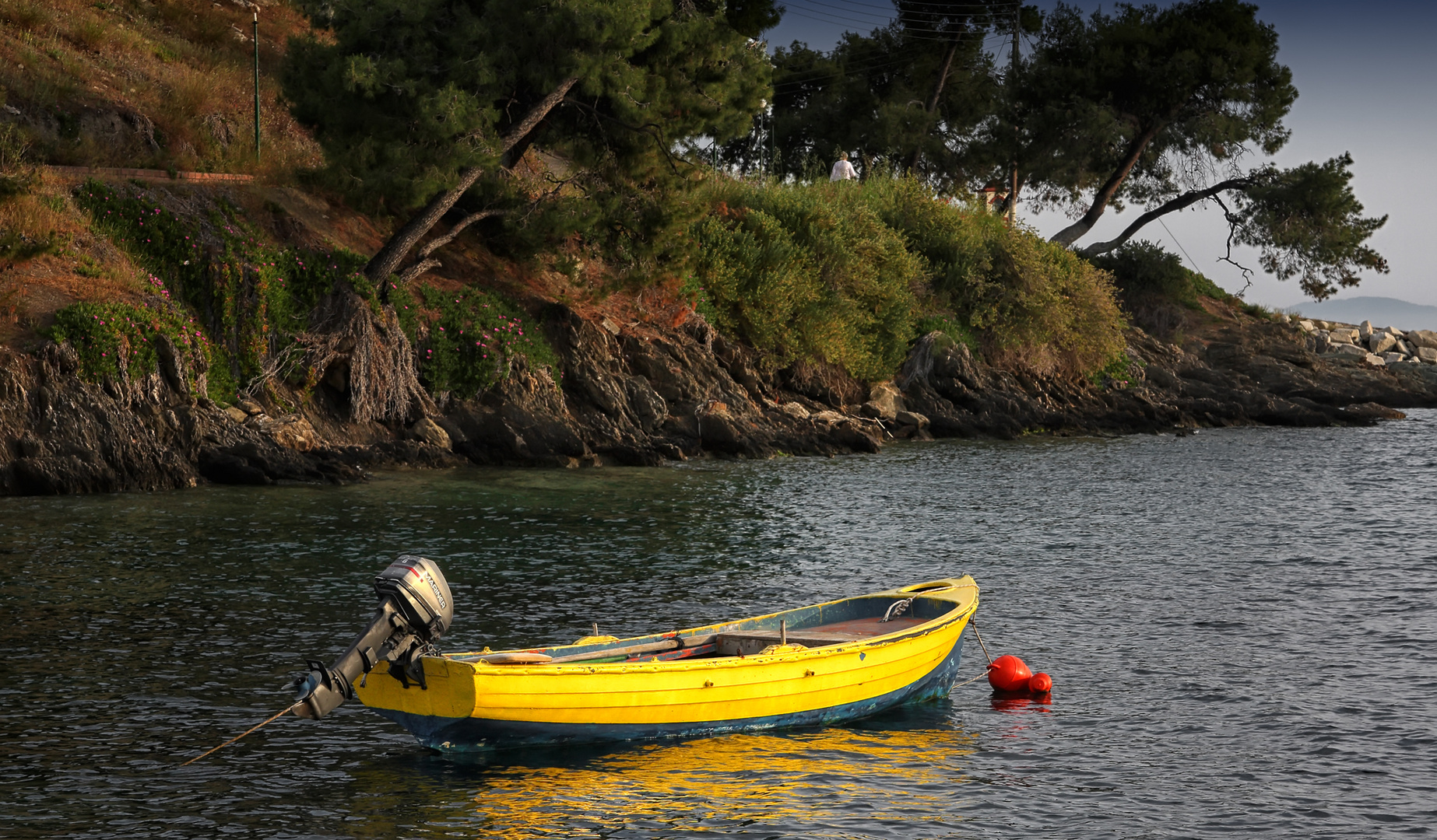 Im gelben Boot eine Fahrt ins Blaue