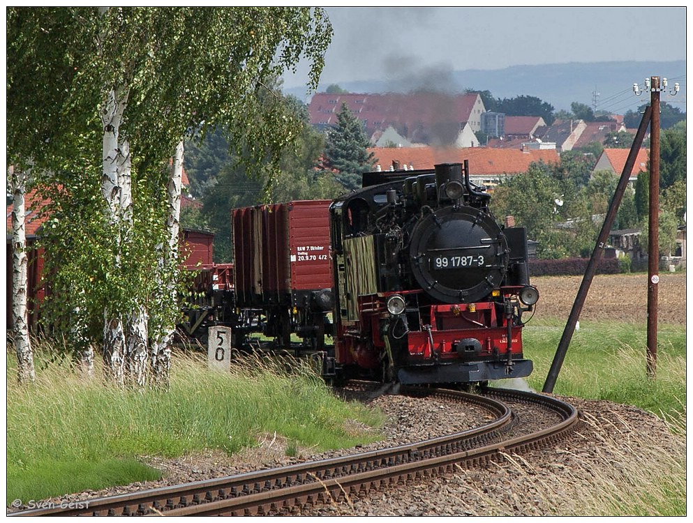 Im Gleisbogen am Kilometer 5,0