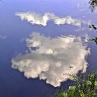 Im Großen Arbersee spiegelte sich diese Wolke…