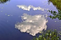 Im Großen Arbersee spiegelte sich diese Wolke…