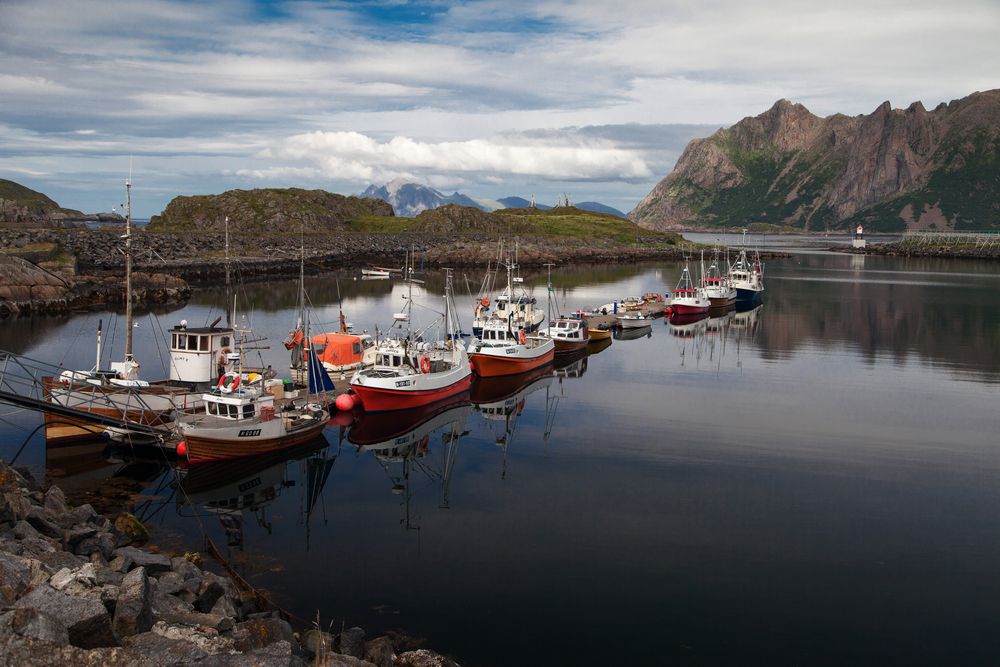 Im Hafen von Hovden/Lofoten