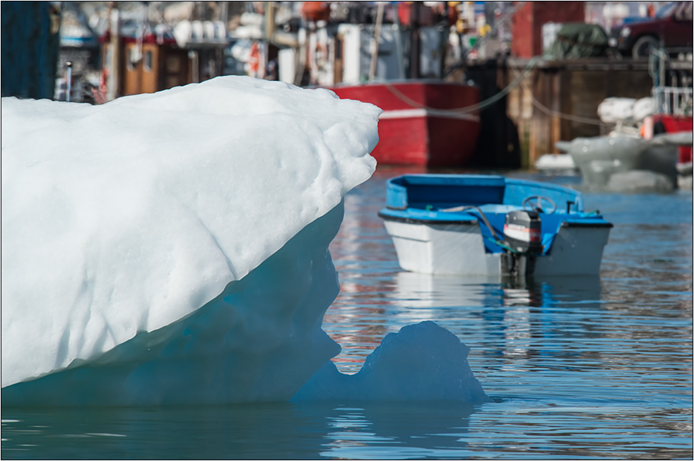 im hafen von ilulissat dümpeln . . .