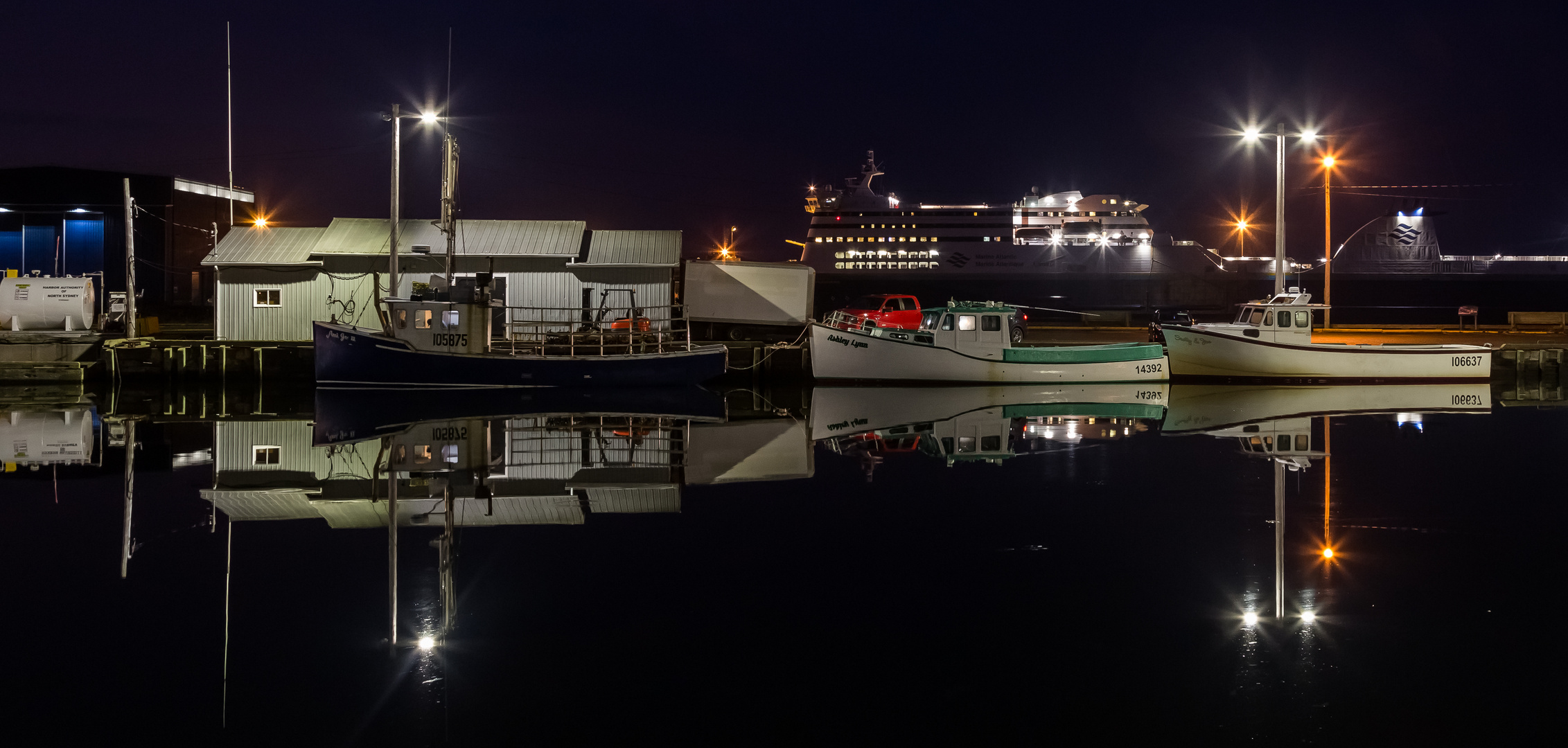 im Hafen von North Sydney auf Nova Scotia, Kanada