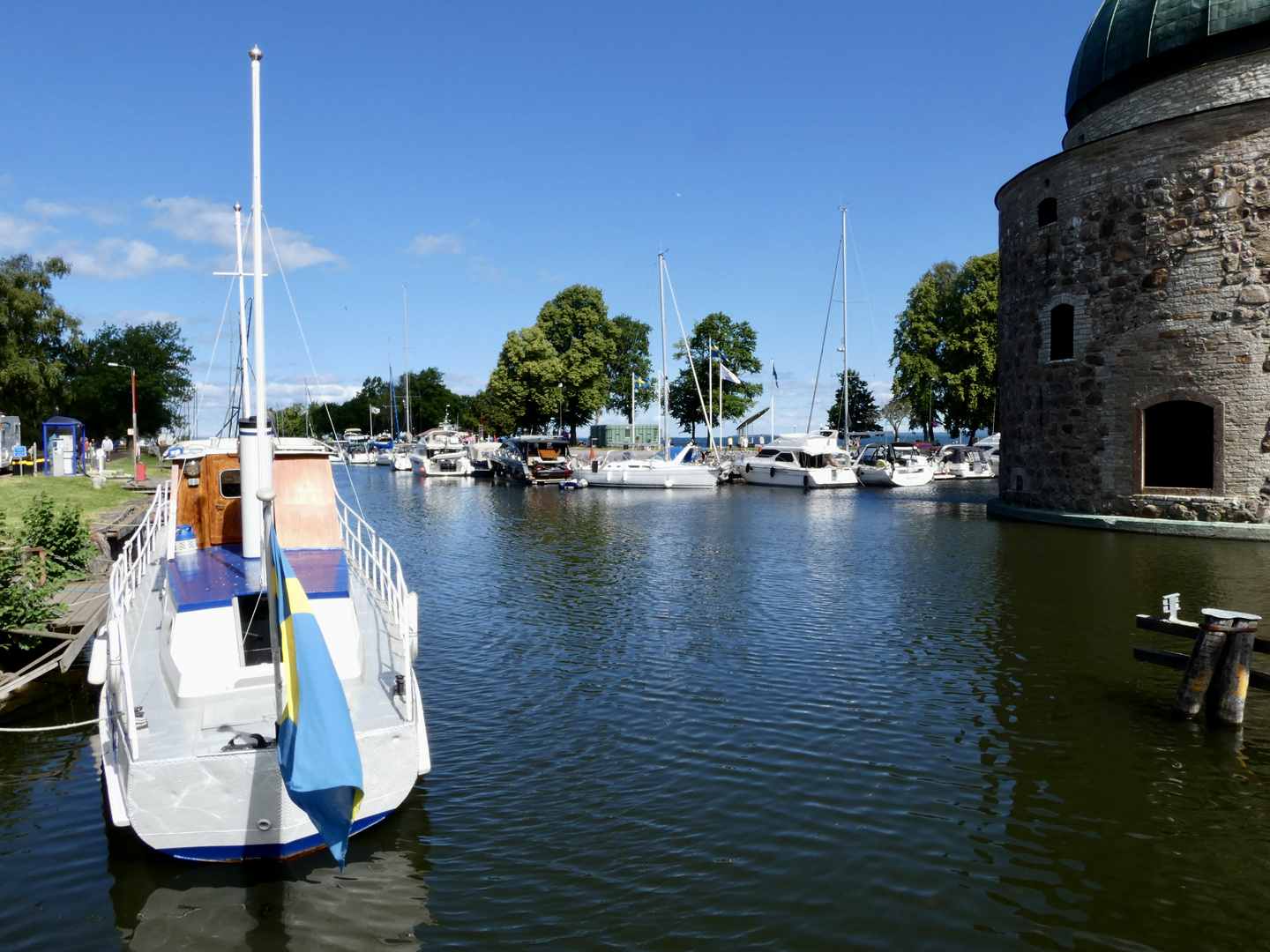 Im Hafen von Vadstena……..