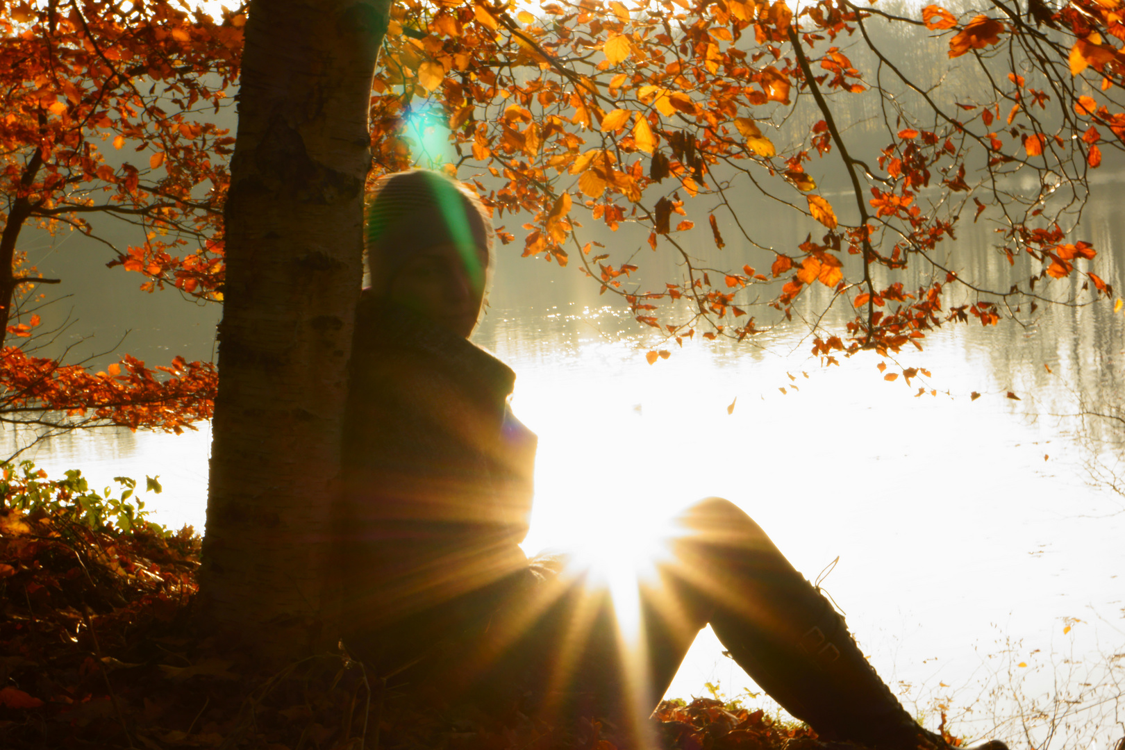 Im Herbst am See