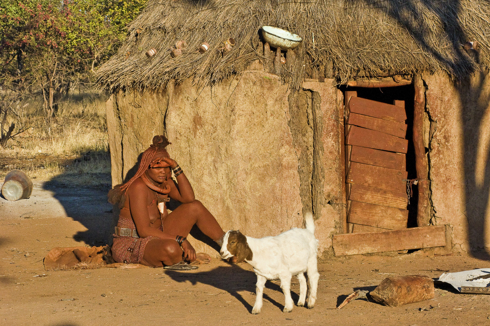 Im Himba-Dorf