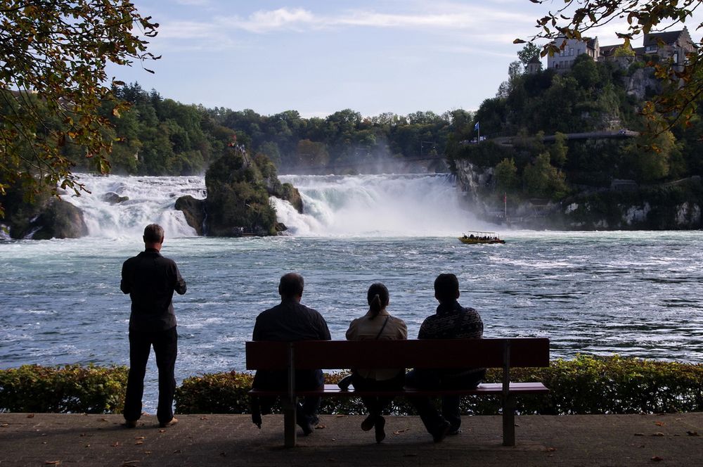 Im Hintergrund der Rheinfall