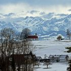 Im Hintergrund der Säntis