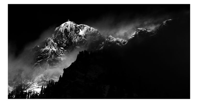 Im Hochgebirge - Monochrom